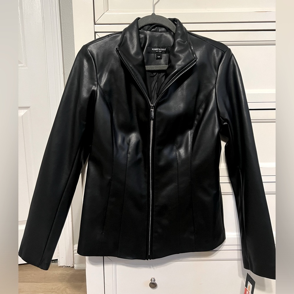 Kenneth Cole Faux leather jacket.